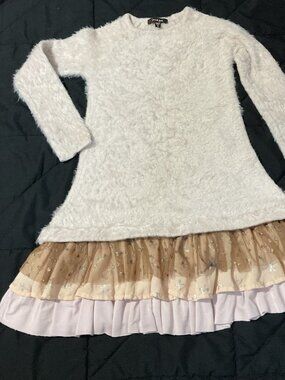 IMOGA LONG SLEEVE SWEATER DRESS PINK GIRLS SIZE 6